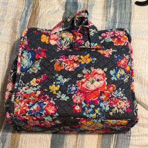 Vera Bradley Navy Quilted Floral Hanging Travel Tote